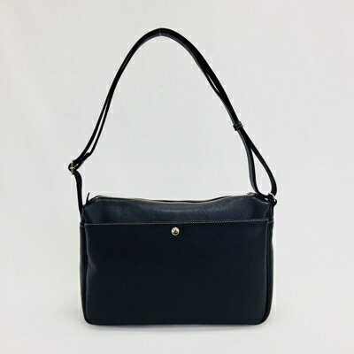 【ふるさと納税】 牛革 ショルダーバッグ ブラック かばん 鞄 カバン レザー ファッション 男性用 女性用 男女兼用 旅行 アウトドア 黒 本革 レゼール 贈答 ギフト プレゼント 記念日 お祝い 千葉県 旭市 サムネイル2