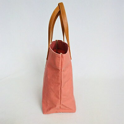 【ふるさと納税】 日本製 トート 小サイズ ピンク （パラフィン帆布） 牛革 トート 小型 手持ち カバン 鞄 本革 天然皮革製品 カラー カジュアル ギフト プレゼント 贈答 送料無料 ぬいざえもん 千葉県 旭市 サムネイル3