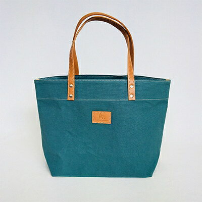 【ふるさと納税】 日本製 トート 小サイズ ブルー （パラフィン帆布） 牛革 トート 小型 手持ち カバン 鞄 本革 天然皮革製品 カラー カジュアル ブランド ギフト プレゼント 送料無料 ぬいざえもん 千葉県 旭市 サムネイル2