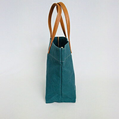 【ふるさと納税】 日本製 トート 小サイズ ブルー （パラフィン帆布） 牛革 トート 小型 手持ち カバン 鞄 本革 天然皮革製品 カラー カジュアル ブランド ギフト プレゼント 送料無料 ぬいざえもん 千葉県 旭市 サムネイル3