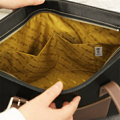 【ふるさと納税】 日本製 トート ブラック （千年トート） 牛革 トート スリム 手持ち カバン 鞄 本革 天然皮革製品 ビジネス カジュアル プライベート ギフト プレゼント 贈答 記念日 お祝い 送料無料 千葉県 旭 ぬいざえもん 千葉県 旭市 サムネイル3