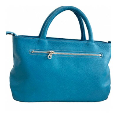 【ふるさと納税】 日本製 牛革 トートバッグ トマソン小 ターコイズブルー 手作り バッグ 鞄 カバン 牛革 小型 手持ち 肩掛け カバン 鞄 本革 天然皮 革製品 フォーマル ビジネス ギフト プレゼント 贈答 送料無料 ぬいざえもん 千葉県 旭市 サムネイル2