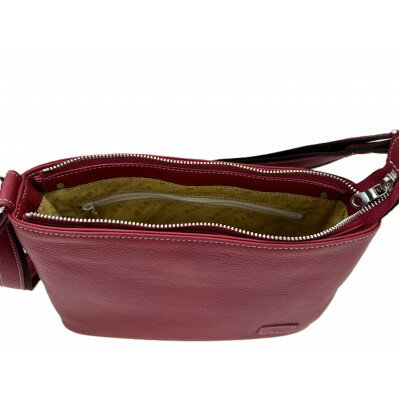 【ふるさと納税】 日本製 牛革 ショルダーバッグ マチ付きペッタン レッド 手作り バッグ 鞄 カバン 牛革 肩掛け 本革 天然皮革製品 カラー フォーマル ビジネス プレゼント 贈答 記念日 お祝い 送料無料 ふるさと納税 ぬいざえもん 千葉県 旭市 サムネイル2