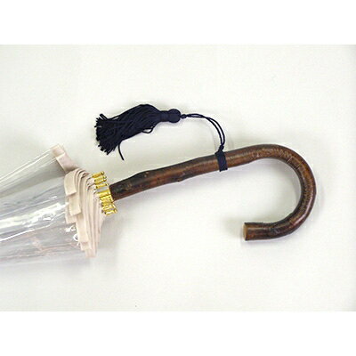 【ふるさと納税】 高級 ビニール 傘 十六夜桜 ベージュ 透明 クリア 安全 耐風 丈夫 折れにくい ビニール傘 雨傘 雨具 かさ 長傘 紳士 男性用 婦人 女性用 男女兼用 おしゃれ ギフト プレゼント 贈り物 父の日 母の日 特許 逆止弁 千葉県 旭市 サムネイル2