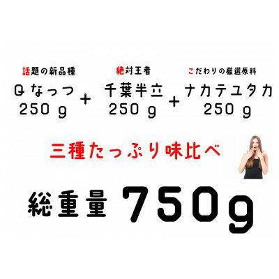 【ふるさと納税】 ＼最短7営業日以内発送／ 落花生 3種 食べ比べ セット 計 750g ( Qなっつ 千葉半立 ナカテユタカ 各250g ) 千葉 ピーナッツ 千葉県産 ナッツ おつまみ ビール に合う おやつ 送料無料 千葉県 旭市 株式会社ヤマハン サムネイル3