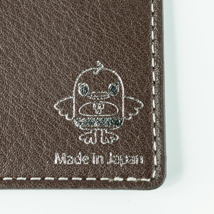 【ふるさと納税】【 本革 / コンパクト / 約6枚 収納 】 ナラシド ♪ カードケース （色：チョコ） 革 レザー ゆるキャラ 製品 グッズ 習志野市 Bon Craft （ ボンクラフト ） サムネイル2