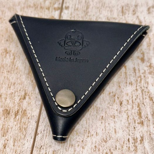 【ふるさと納税】【三角コインケース】ご当地ゆるキャラナラシド♪本革【ブラック】 革 レザー 財布 製品 習志野市 Bon Craft （ ボンクラフト ） サムネイル3