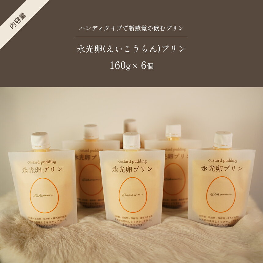 【ふるさと納税】飲むプリン テレビで紹介されました！ 永光卵プリン 6個セット カラメルあり ・ なし | 送料無料 のむぷりん えいこうらん 光永ファーム みつなが 君津市 きみつ 飲める 絶品 プリン 食べやすい パウチタイプ 千葉県 君津 きみつ - 画像2