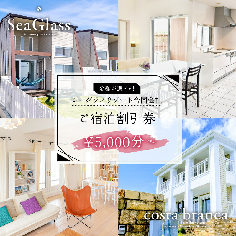【金額が選べる】 シーグラスリゾート合同会社 ご宿泊割引券 千葉県 南房総市 宿泊 割引券 旅行 チケット ペット トラベル アウトドア リゾート 海辺 オーシャンビュー コテージ 邸宅 BBQ ドックラン 送料無料
