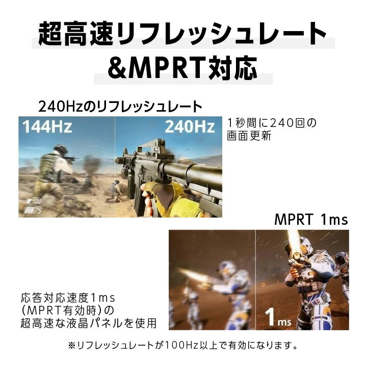 【ふるさと納税】液晶モニター23.8-24.5型ワイド フルHD(1920x1080)240Hz対応リファビッシュ品【1388453】 サムネイル3