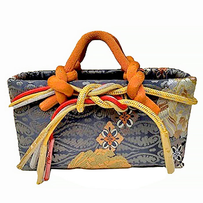 酒々井一閑張り かごバッグ（帯 唐織有職文様）【限定1個】