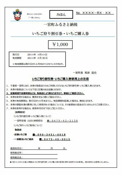 【ふるさと納税】いちご狩り割引券・いちご購入券　3枚（3,000円分）　千葉　一宮　観光 サムネイル2