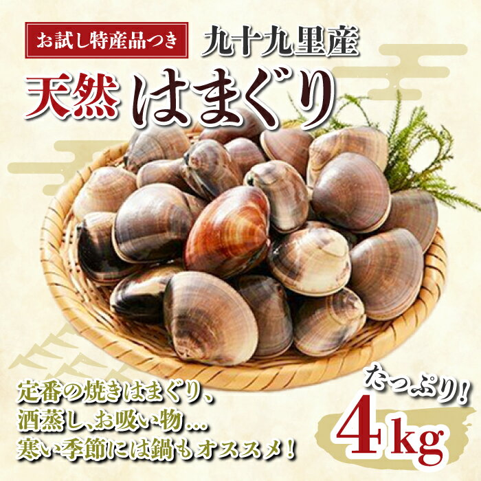 九十九里産 大粒 天然はまぐり4.0kg ふるさと納税 はまぐり ハマグリ 蛤 4.0kg 特産品 天然 千葉県 九十九里産 砂ぬき 焼きはま 網焼き 酒蒸し お吸い物 お祝い パエリア 和食 活はまぐり 天然 節句 ひな祭り ひなまつり 手土産 送料無料 SHF003