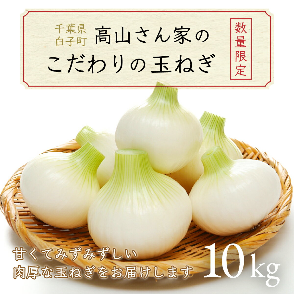 【令和8年の先行予約・数量限定】高山さん家のこだわり新玉ねぎ10kg ふるさと納税 たまねぎ 玉ねぎ 白子玉ねぎ スライス サラダ 健康 味噌汁 数量限定 先行予約 令和8年発送 2026年発送 千葉県 白子町 送料無料 SHH009