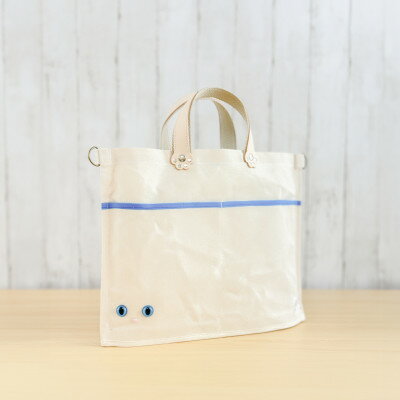 【猫目バッグ】わたし猫・帆布トートバッグ(大)/ブルー【1545634】