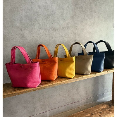 【ふるさと納税】Coquette イタリアンレザー・日本製/ミニトートバッグ(ブルー)【1635486】 サムネイル2