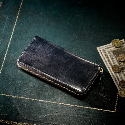 【ココマイスター】COCOMEISTER ブライドル グランドウォレット(ダークネイビー)【1679706】