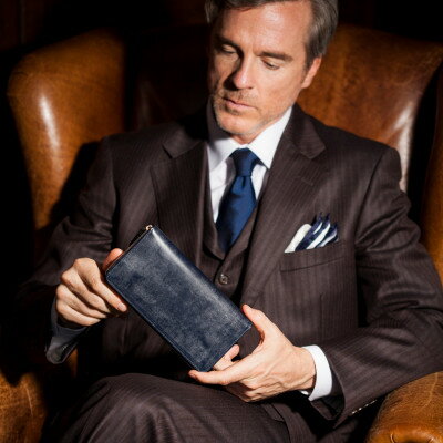 【ふるさと納税】【ココマイスター】COCOMEISTER ブライドル グランドウォレット(ダークネイビー)【1679706】 サムネイル3