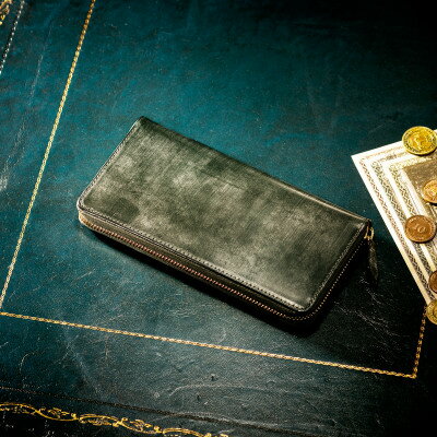 【ココマイスター】COCOMEISTER ブライドル グランドウォレット(モスグリーン)【1679707】