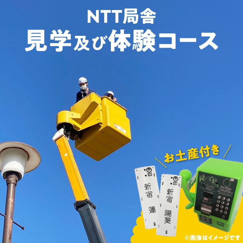 NTT局舎見学及び体験コース 参加型 オンライン VR インターネット 電話 通信ケーブル 施設見学 高所作業車 イベント 思い出作り お仕事体験 お土産付き 都内 東京 新宿 0117-001-S06