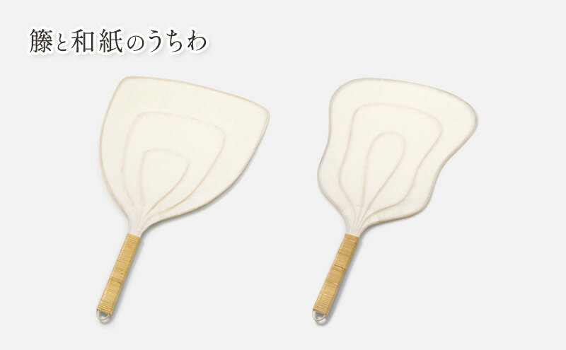 【ふるさと納税】伝統工芸品 籐と和紙のうちわ 和紙 籐 うちわ 籐工芸 モダン ギフト 贈り物 地場産業・雑貨 サムネイル2