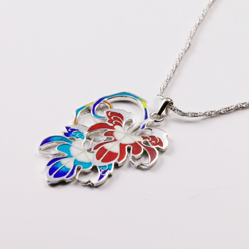 【ふるさと納税】七宝純銀ペンダント 七宝焼き 純銀 シルバー ネックレス ペンダント アクセサリー ジュエリー ハンドメイド 手作り 一点物 ガラス レディース 伝統工芸 サムネイル2