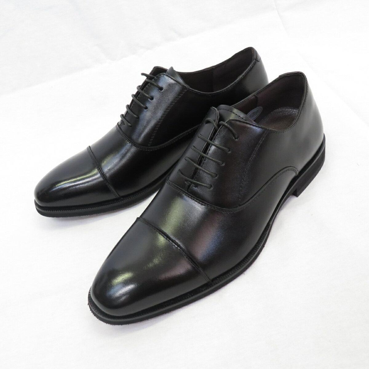 【匠の靴】超軽量＆履き心地抜群な本格ビジネスシューズ ストレートチップ[AF-11] 軽量 超軽量 革靴 撥水加工 天然皮革 ブラック 黒 日本製