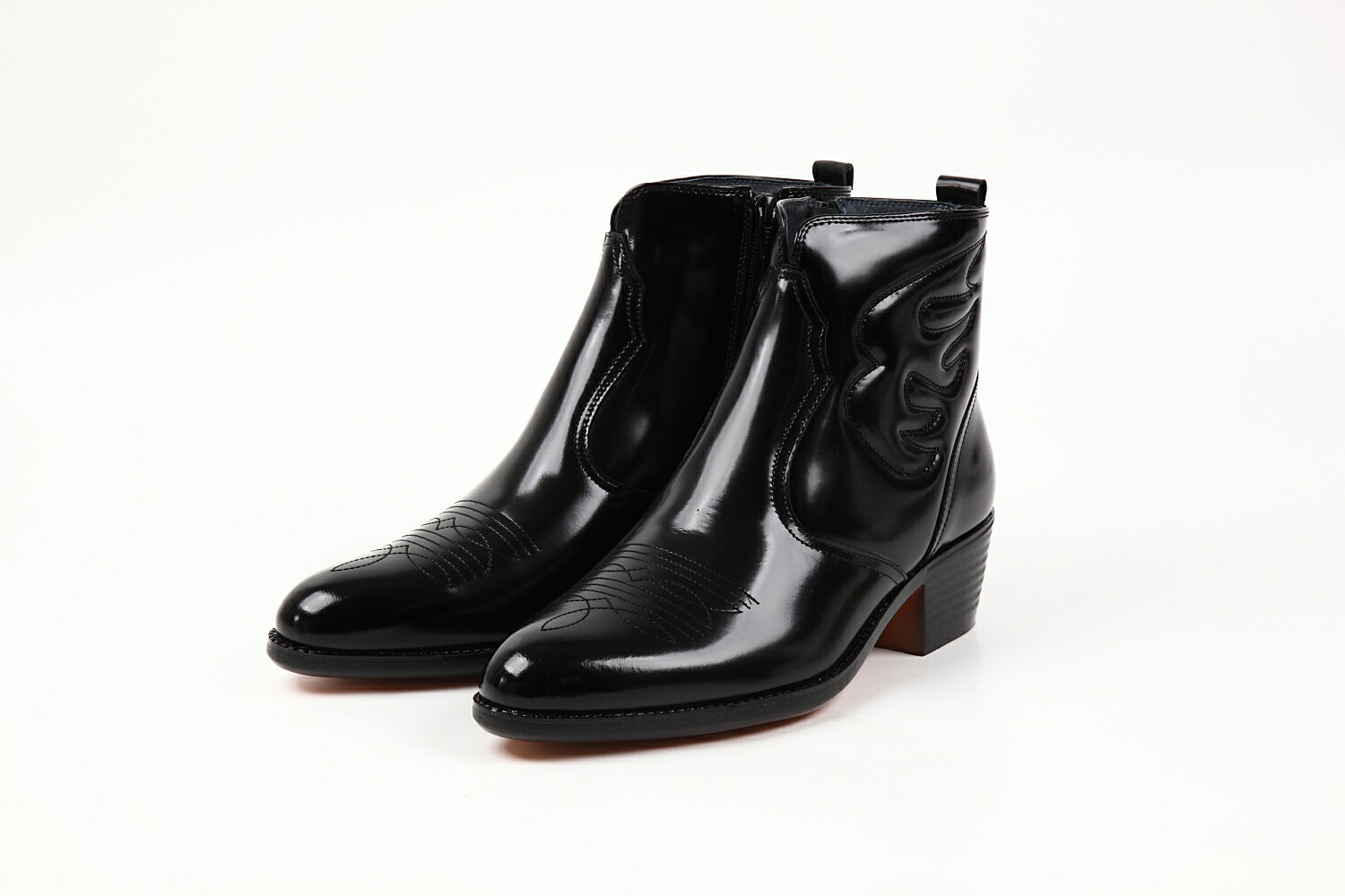 【ふるさと納税】【Made in JAPAN】本革ウエスタンブーツ日本製 選べる 4色 ブーツ ショートブーツ ショート 革靴 天然皮革 本革 レザー カジュアル ユニセックス メンズ レディース サムネイル2