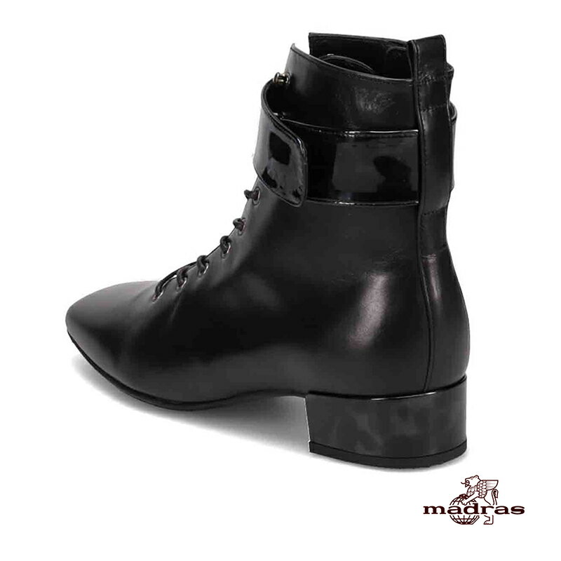 【ふるさと納税】100周年マドラス 婦人靴 ベルト取り外し2wayレースアップブーツ[MAL0036] ショートブーツ レディース 革靴 婦人靴 本革 レザー 柔らかい 日本製 国産 スクエアトゥ 靴 女性用 プレゼント 通勤 仕事 サムネイル3