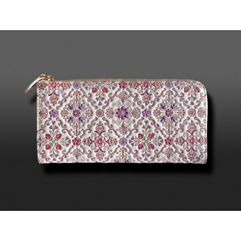 【浅草文庫】L字長財布 オリエント柄 財布 薄い スリム 大容量 L字ファスナー 本革 牛革 レザー 日本製 国産 ハンドメイド ギフト メンズ レディース 贈り物 プレゼント