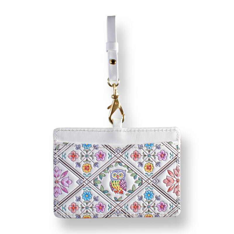 【ふるさと納税】【浅草文庫】IDケース〈ふくろう柄〉 カードホルダー カードケース パスケース 社員証 定期入れ 横型 就職 ビジネス ギフト プレゼント レディース 日本製 サムネイル2