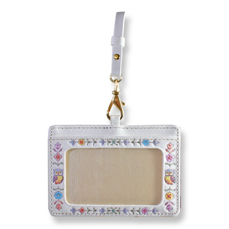 【ふるさと納税】【浅草文庫】IDケース〈ふくろう柄〉 カードホルダー カードケース パスケース 社員証 定期入れ 横型 就職 ビジネス ギフト プレゼント レディース 日本製 サムネイル3