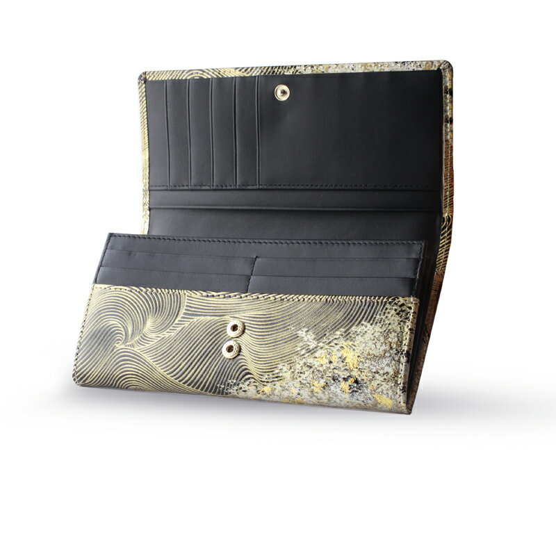 【ふるさと納税】【浅草文庫】かぶせ長財布〈祝い鶴柄〉 財布 長財布 日用品 雑貨 薄い スリム 大容量 本革 牛革 レザー 日本製 国産 ハンドメイド ギフト メンズ レディース サムネイル3