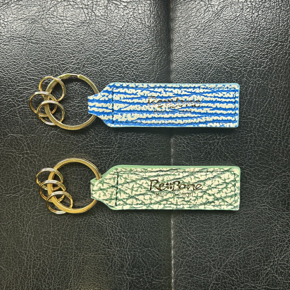 【ふるさと納税】シャーク(サメ革) キーホルダー 鍵 キーケース サメ 鮫 レザー エキゾチックレザー シャークスキン シボ 天然皮革 サムネイル2