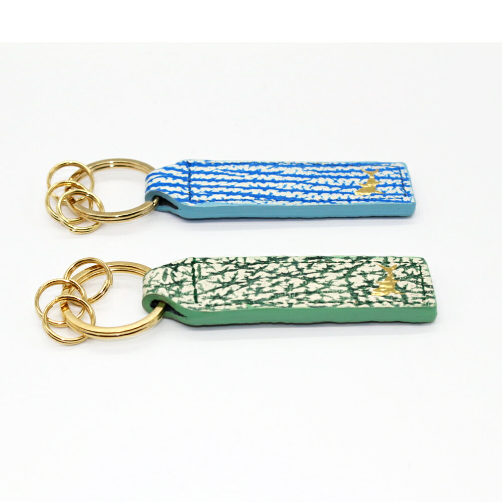 【ふるさと納税】シャーク(サメ革) キーホルダー 鍵 キーケース サメ 鮫 レザー エキゾチックレザー シャークスキン シボ 天然皮革 サムネイル3