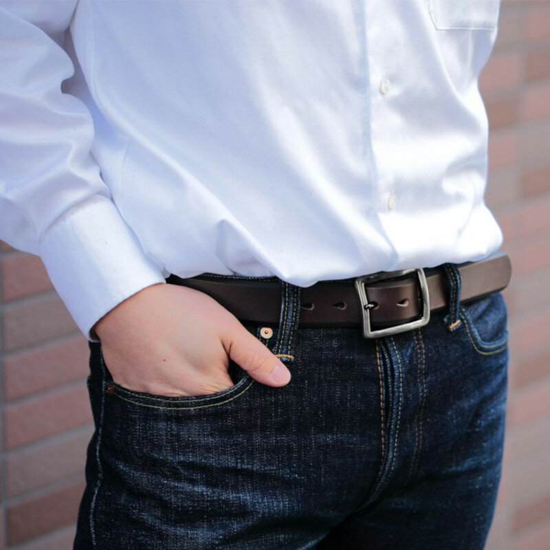 【ふるさと納税】【Alt81】イタリア産皮革を使用したメンズベルト ベルト メンズ 本革 レザー 男性 紳士 フォーマル スーツ 仕事 ビジネス ギフト プレゼント 誕生日 サムネイル3