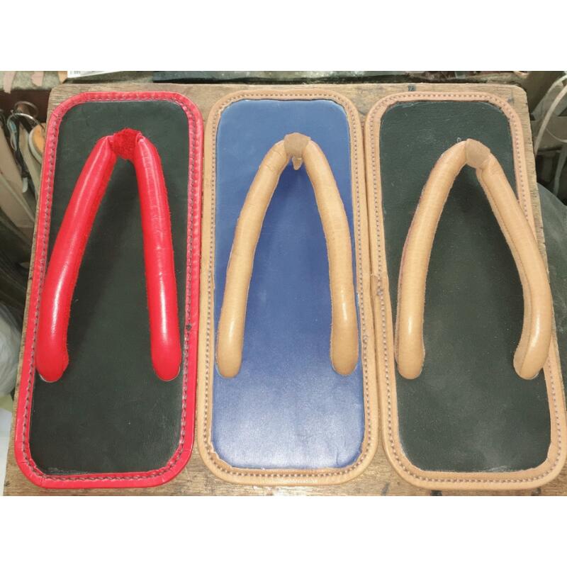 レザー雪駄 (ゴム底) 【浅草の靴職人橋本公宏氏がハンドメイドでお作りする「上質な雪駄」】 牛革 雪駄 紳士用 下駄 草履 日本製 手作り ハンドメイド