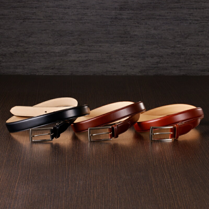 【ふるさと納税】【牛革】メンズビジネスベルト（全3色） 選べる 3色 ベルト レザーベルト 革ベルト 本革 メンズベルト ビジネスベルト 紳士ベルト カット サイズ調整 サムネイル2