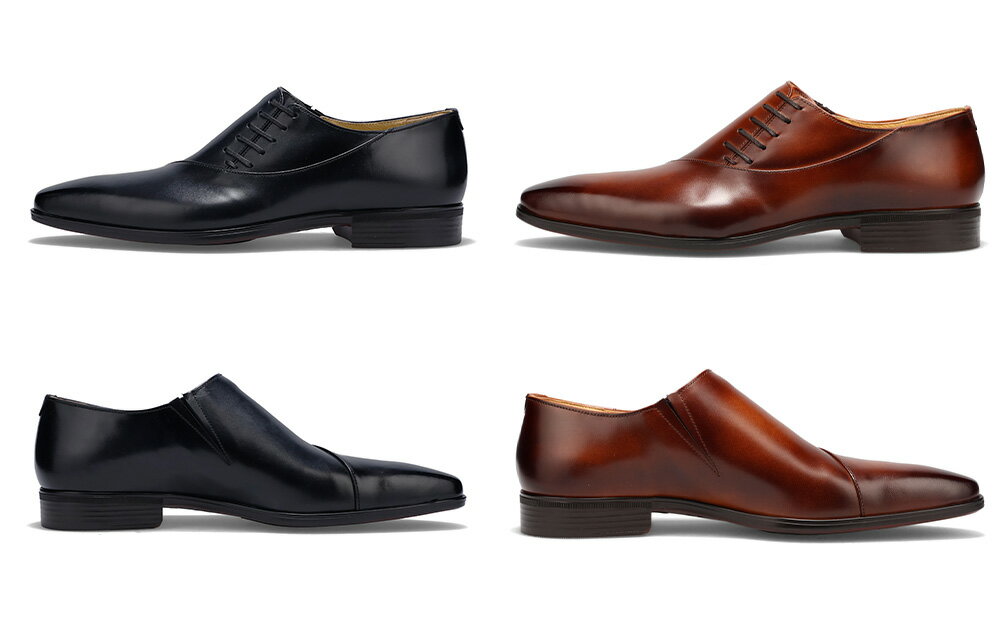 【ふるさと納税】クインクラシコ 革靴 62002 ビジネスシューズ 本革 サイドレース エラスティック スリッポン 牛革 フォーマル サムネイル2