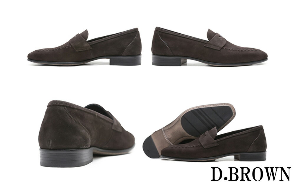 【ふるさと納税】クインクラシコ 革靴 86001 コインローファー メンズ スエード ドレスシューズ 牛革 カジュアル サムネイル3