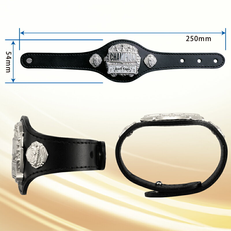 【ふるさと納税】牛革製チャンピオンリストバンド 記念品 チャンピオンベルト ブレスレット お祝い 賞品 サムネイル2