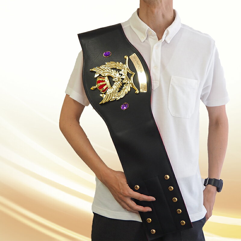 【ふるさと納税】合皮製黒チャンピオンベルト 記念品 お祝い 賞品 贈答 贈り物 ギフト インテリア サムネイル2