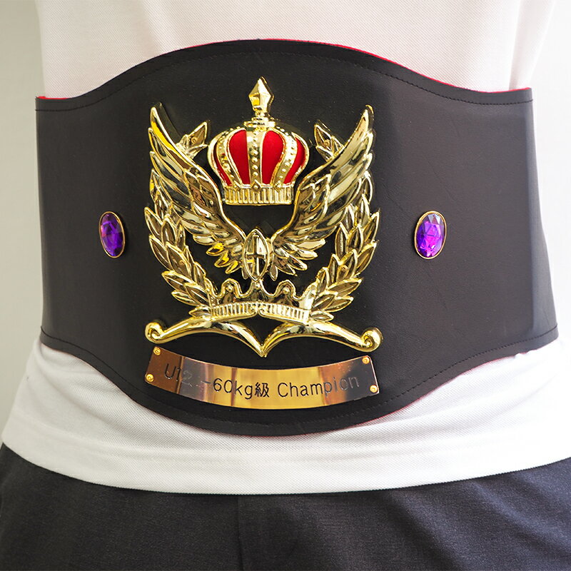 【ふるさと納税】合皮製黒チャンピオンベルト 記念品 お祝い 賞品 贈答 贈り物 ギフト インテリア サムネイル3
