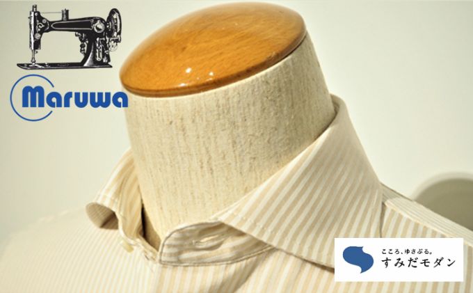 【ふるさと納税】丸和繊維工業 INDUSTYLE TOKYO 動体裁断 シャツ ロンストW ベージュ ファッション 「すみだモダン」 サムネイル2