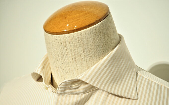 【ふるさと納税】丸和繊維工業 INDUSTYLE TOKYO 動体裁断 シャツ ロンストW ベージュ ファッション 「すみだモダン」 サムネイル3