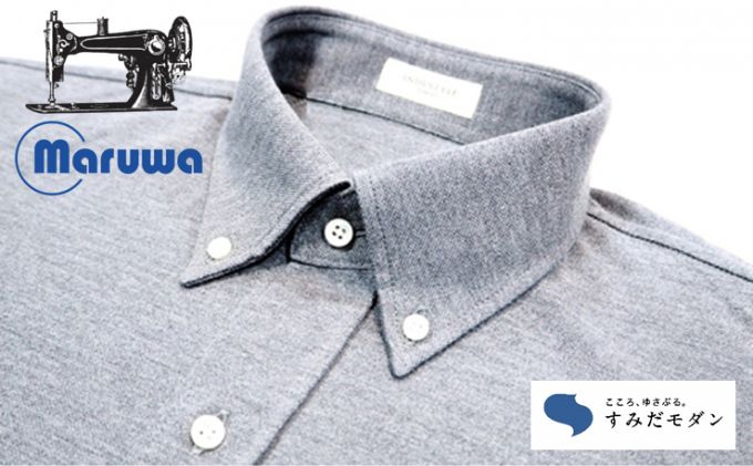 【ふるさと納税】丸和繊維工業 INDUSTYLE TOKYO 動体裁断 シャツ グレー ファッション 「すみだモダン」 サムネイル2