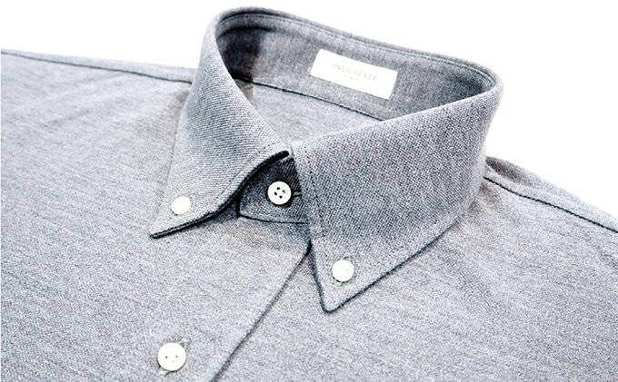 【ふるさと納税】丸和繊維工業 INDUSTYLE TOKYO 動体裁断 シャツ グレー ファッション 「すみだモダン」 サムネイル3