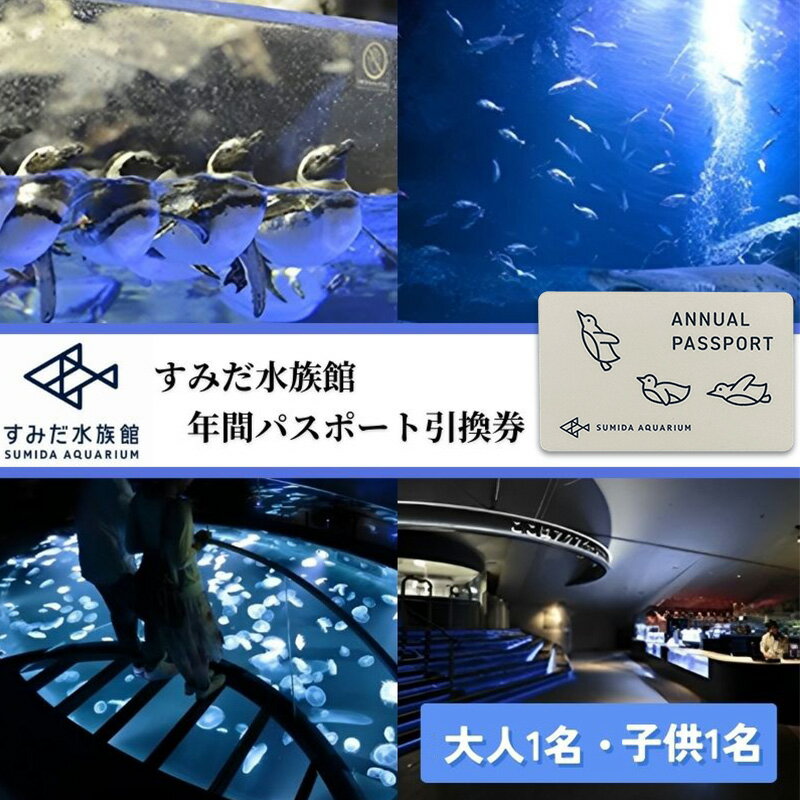 チケット 東京 すみだ水族館 年間パスポート引換券 大人1名 子供1名 入場券 優待券 年パス 旅行 SKYTREE