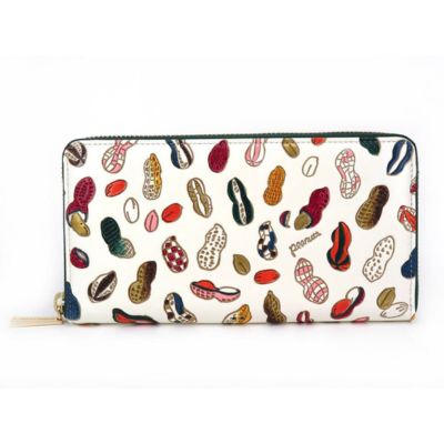 長財布 大容量 ぐるっとファスナーの長財布 ピーナッツ 文庫屋大関 通帳が入る 財布 レディース ラウンドファスナー レザー 本革 革 文庫革 レディース財布 お財布 通帳 通帳入れ 通帳ケース 日本製 東京 墨田区　お届け：発送可能時期より順次配送