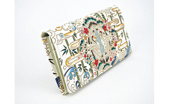 【ふるさと納税】長財布 スッキリ大人の財布 束入れ むかい鶴 文庫屋大関 お札を折らない 財布 レディース レザー 本革 革 文庫革 薄い スリム 軽量 スリム財布 レディース財布 お財布 札入れ 札束入れ 日本製 和風 東京 墨田区　お届け：発送可能時期より順次配送 サムネイル3